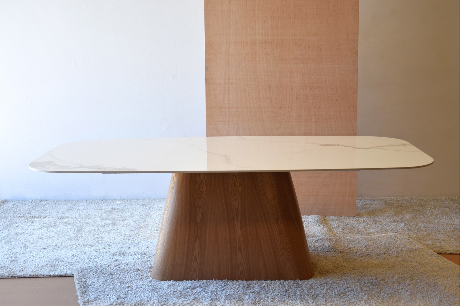 MESA COMEDOR CERAMICO BASE FRESNO MATE