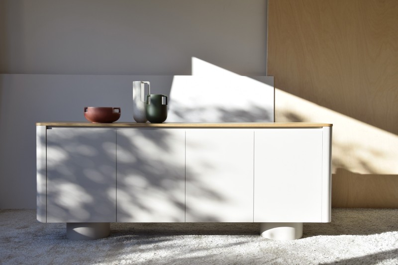 SIDEBOARD. CYLINDER COLECTION.GREY AND NATURAL OAK | VP Interiorismo