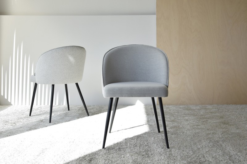 SET 2 DINING CHAIRS. GREY COLOR METAL LEGS | VP Interiorismo