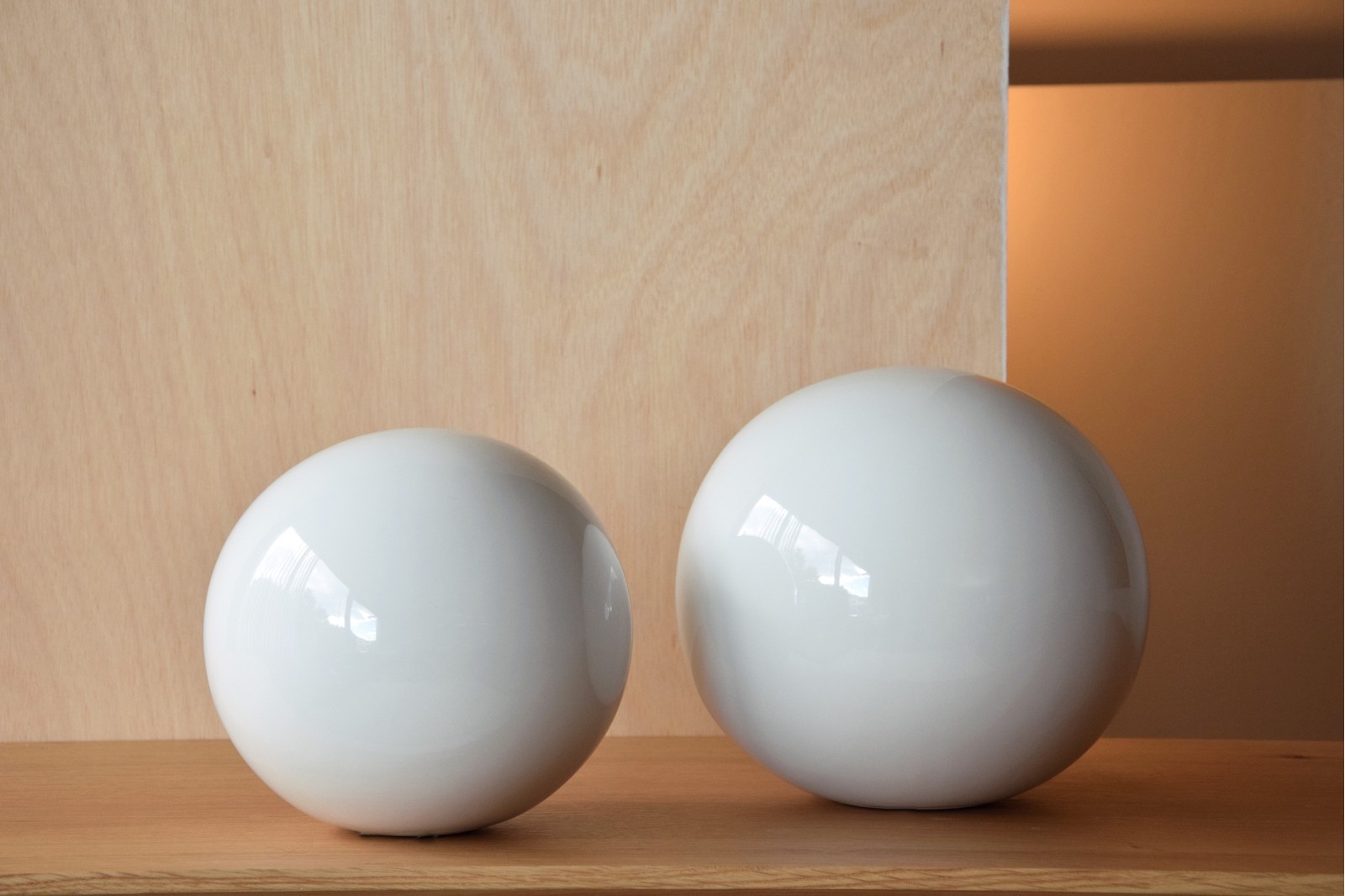 BOLA CERAMICA LISA BLANCO BRILLO XL