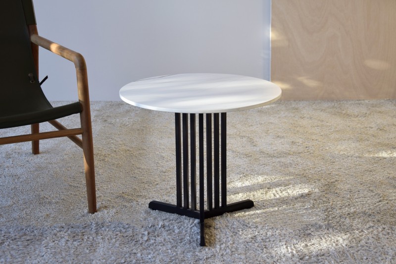 SIDE TABLE N.06 METAL STONE WHITE | VP Interiorismo