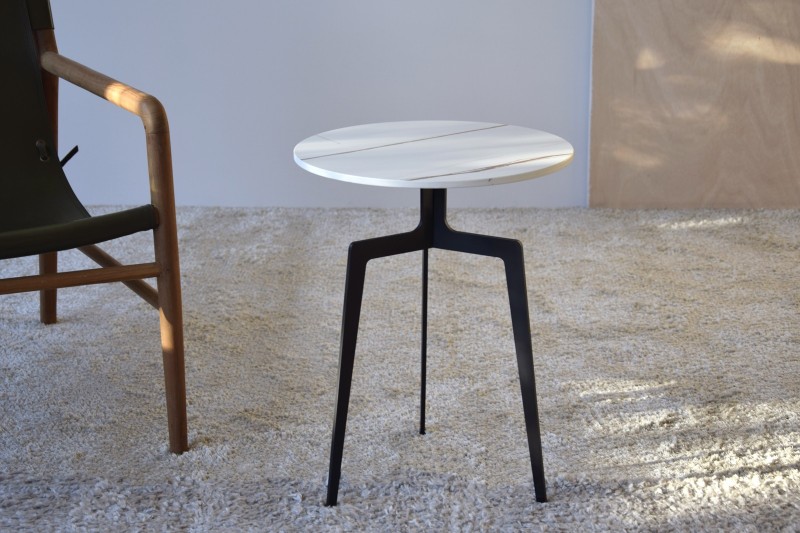 TABLE D-APPOINT N.02 METAL PIERRE BLANC | VP Interiorismo
