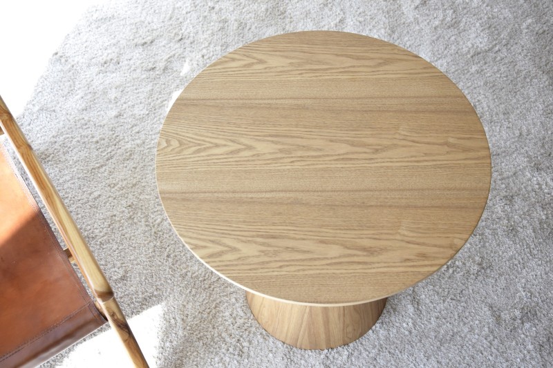 ROUND SIDE TABLE. NATURAL ASH | VP Interiorismo