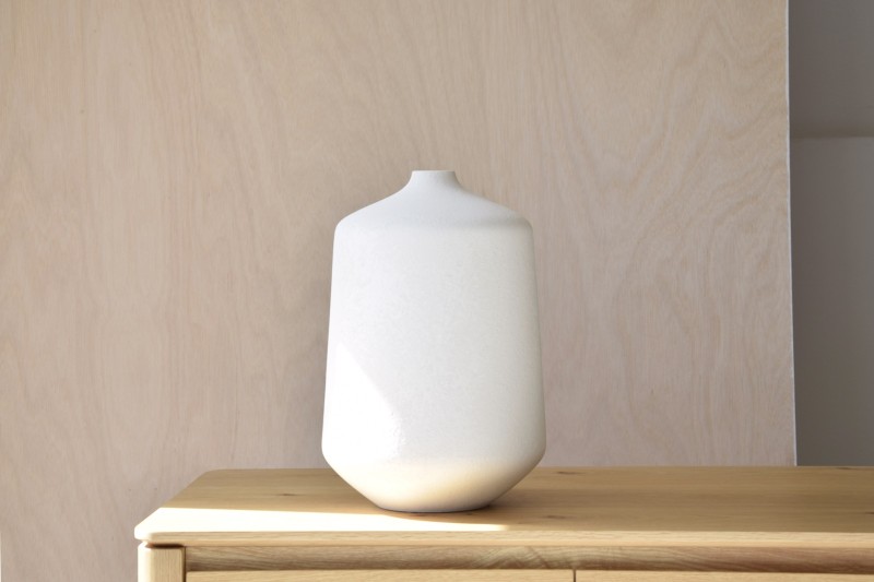CERAMIC VASE. CIES COLLECTION. WARM WHITE. MEDIUM | VP Interiorismo