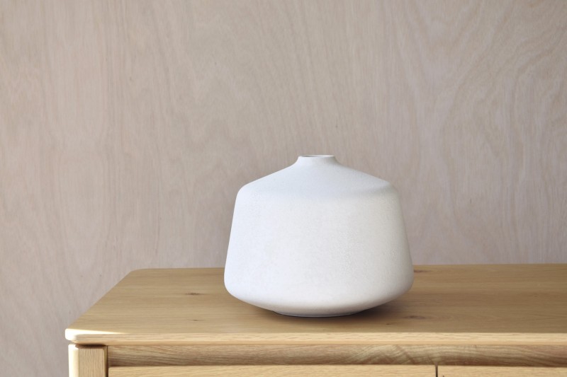 VASE CERAMIQUE. CIES. BLANC CHAUD. PETIT | VP Interiorismo