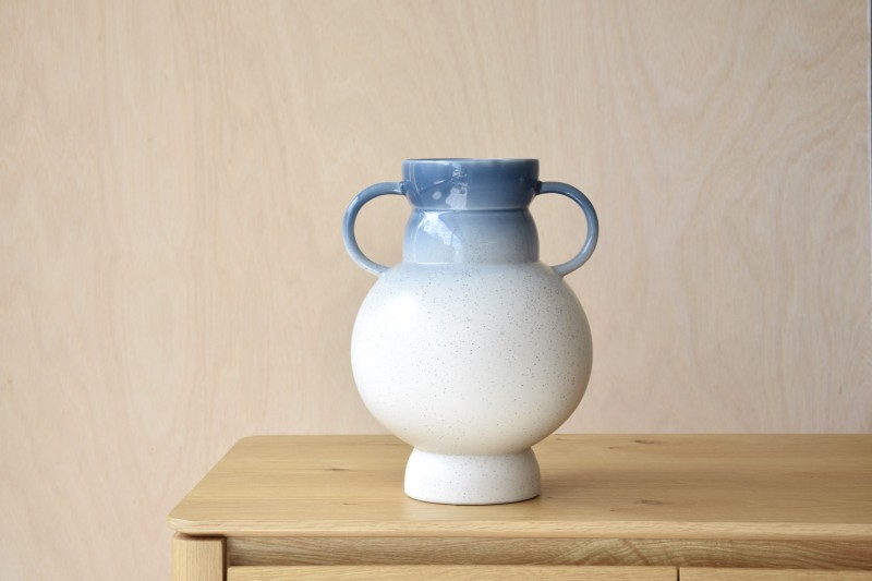 CERAMIC JAR. ITACA COLLECTION. BLUE COLOUR. LARGE | VP Interiorismo
