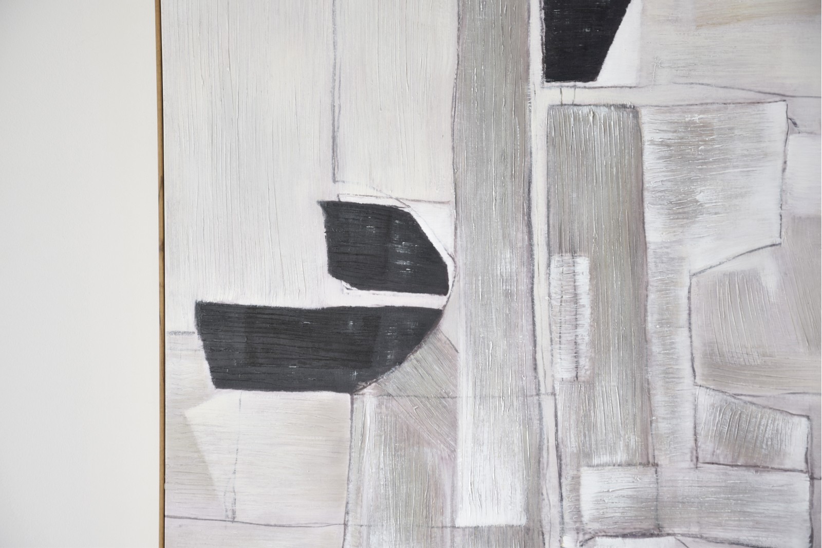 CUADRO ABSTRACCION EN GRIS N2. CON MARCO