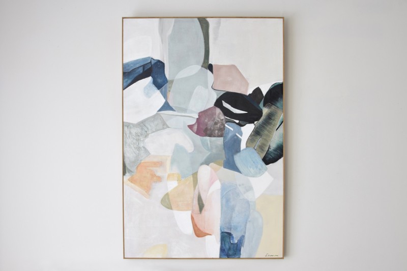 PEINTURE ABSTRAITE ALEGRA N2. AVEC CADRE | VP Interiorismo