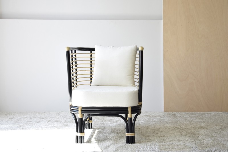 FAUTEUIL VERA EN ROTIN AVEC COUSSIN | VP Interiorismo