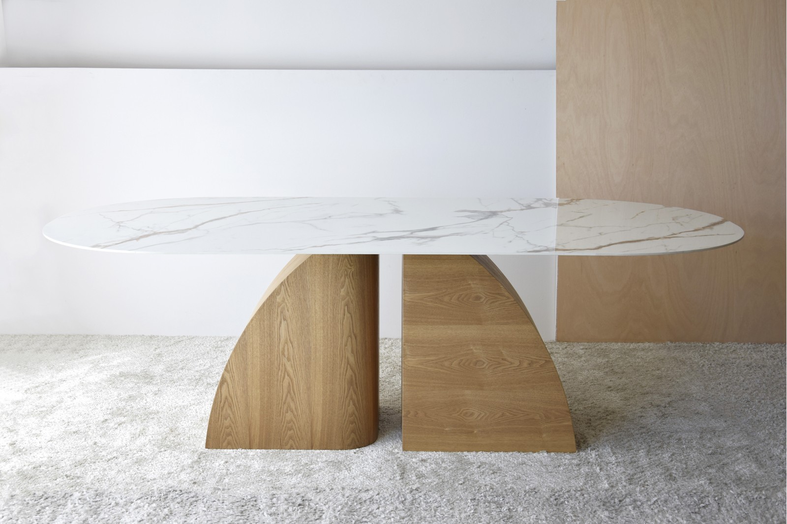 MESA COMEDOR BAHIA.NATURAL, BLANCO, OCRE