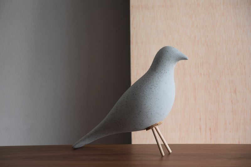 PAJARO CERAMICA GRIS CEMENTO MATE
