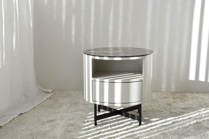 TABLE D-APPOINT N.55.MARBRE CERAMIQUE.GRIS | VP Interiorismo