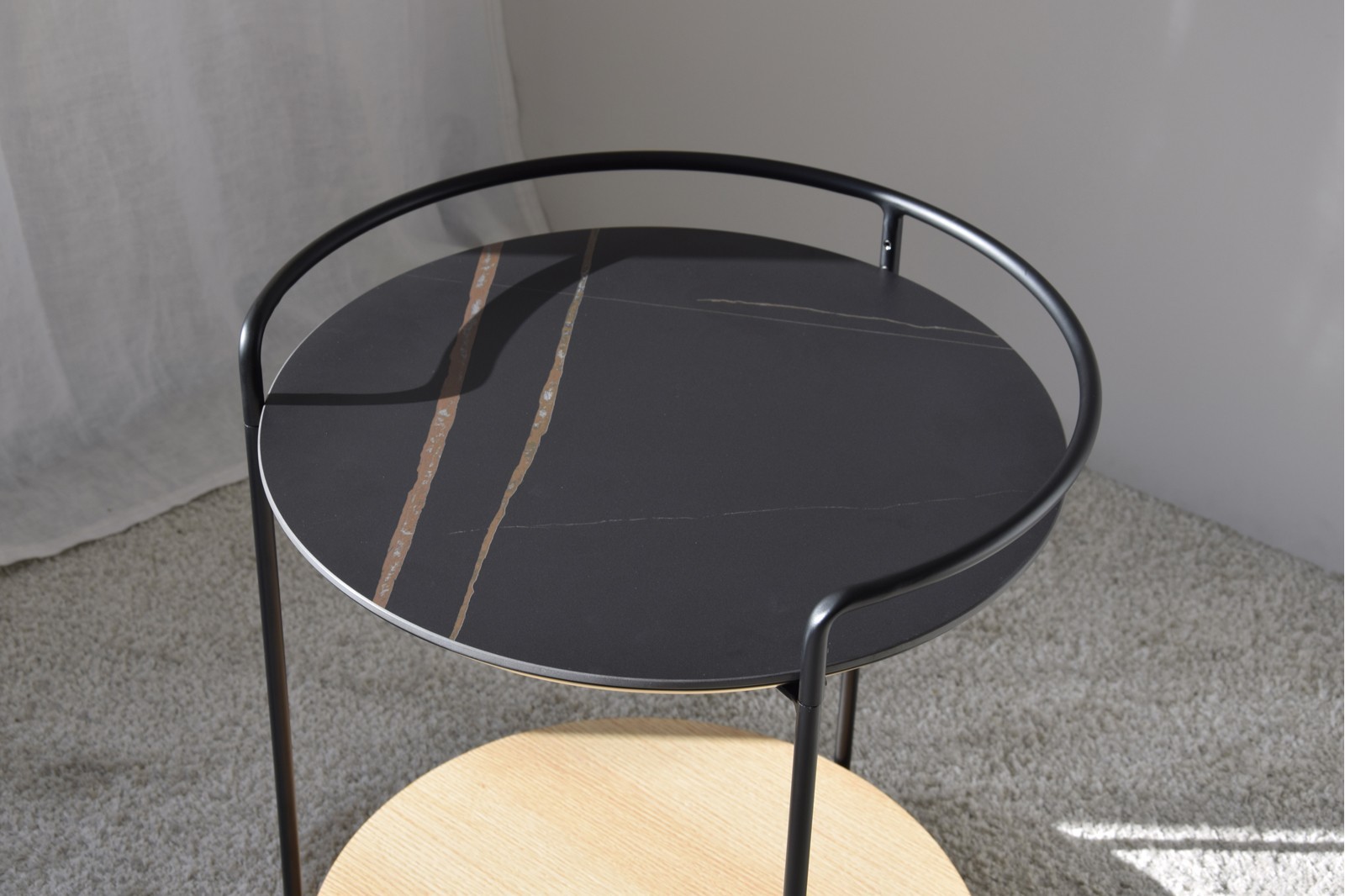 MESA AUXILIAR N.31.NEGRO ROBLE NATURAL