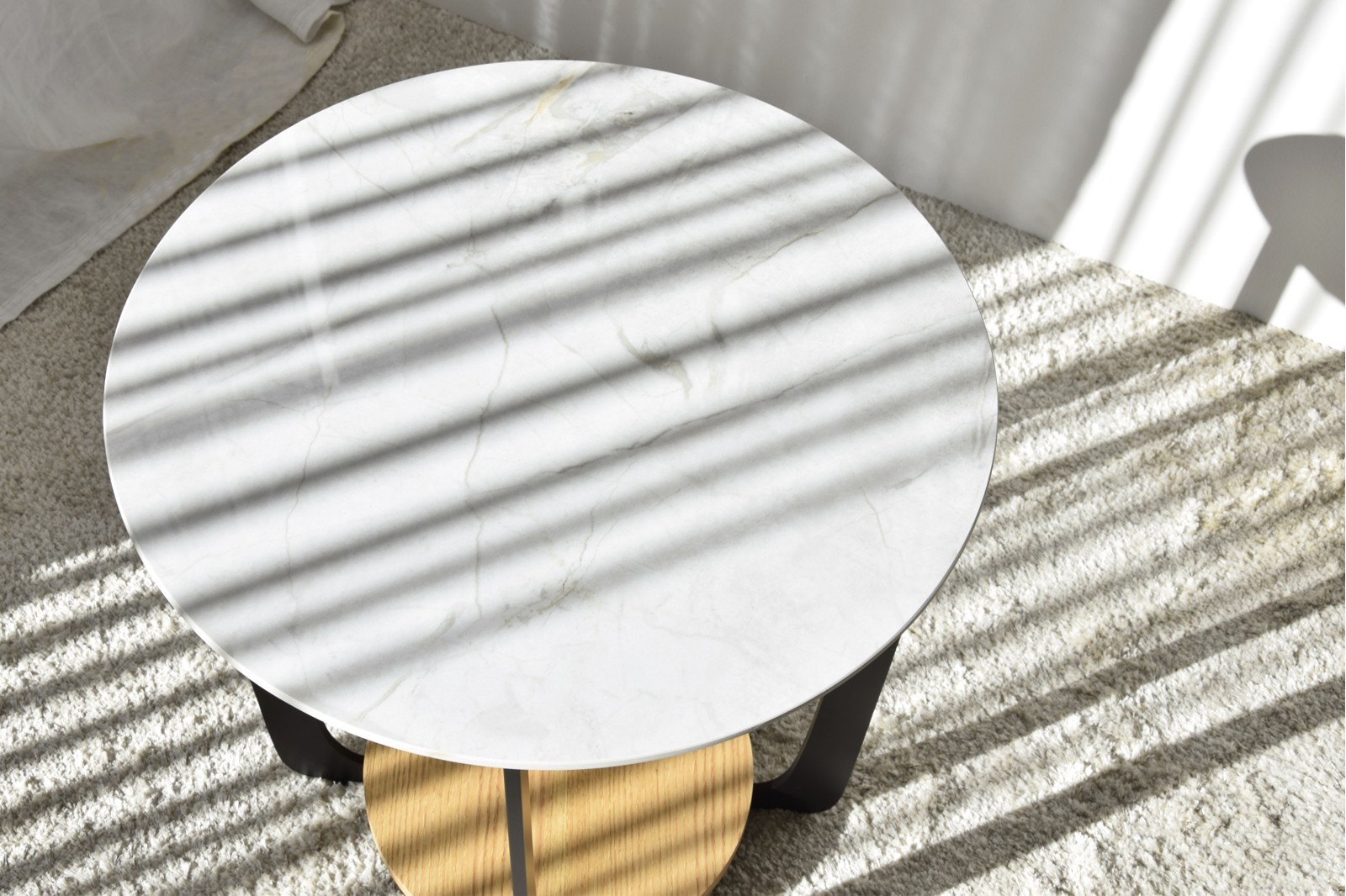 MESA AUXILIAR N.17. BLANCO ROBLE NATURAL