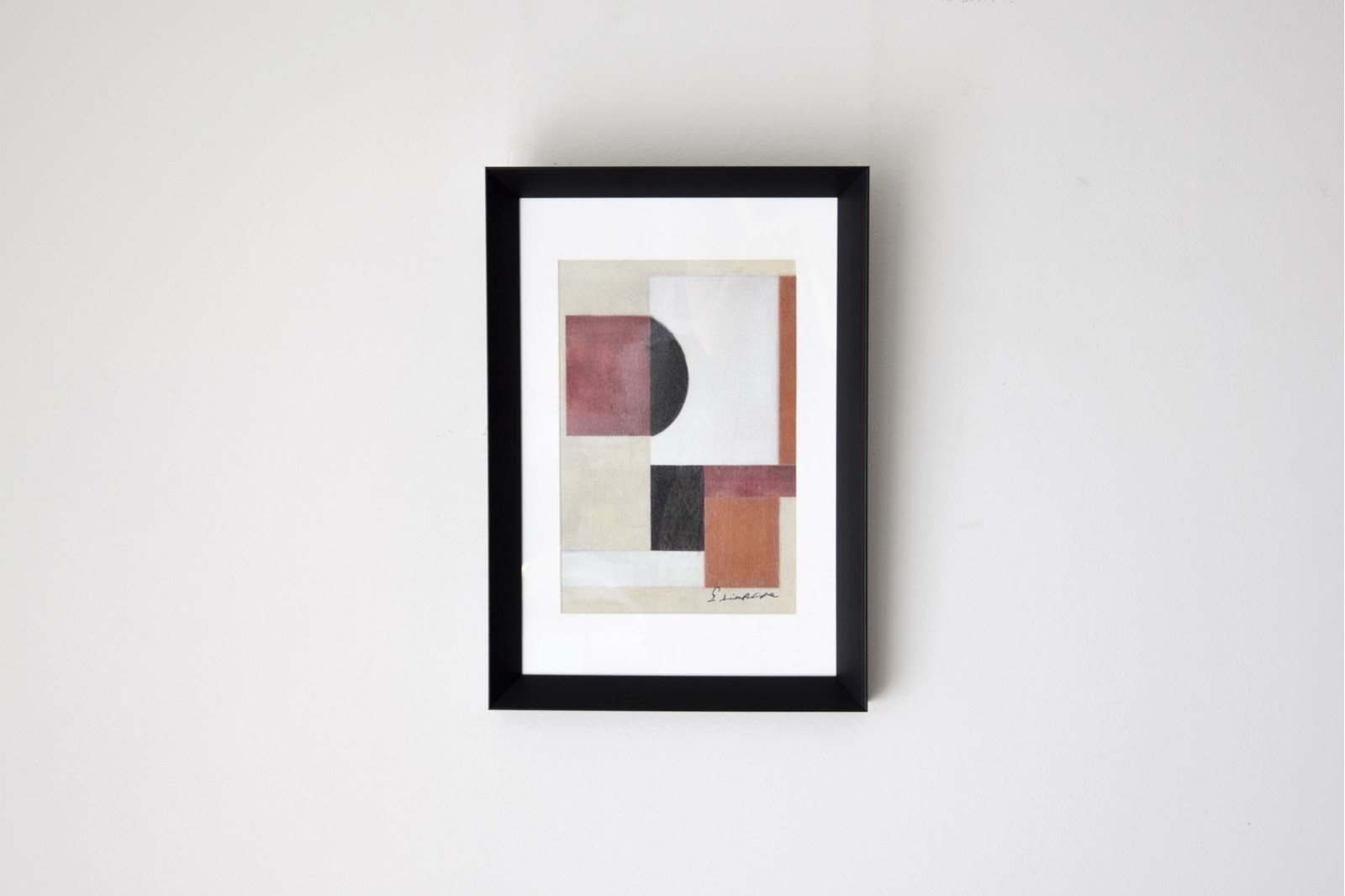 CUADRO ABSTRACTO GEOMETRIA OCRE N.2