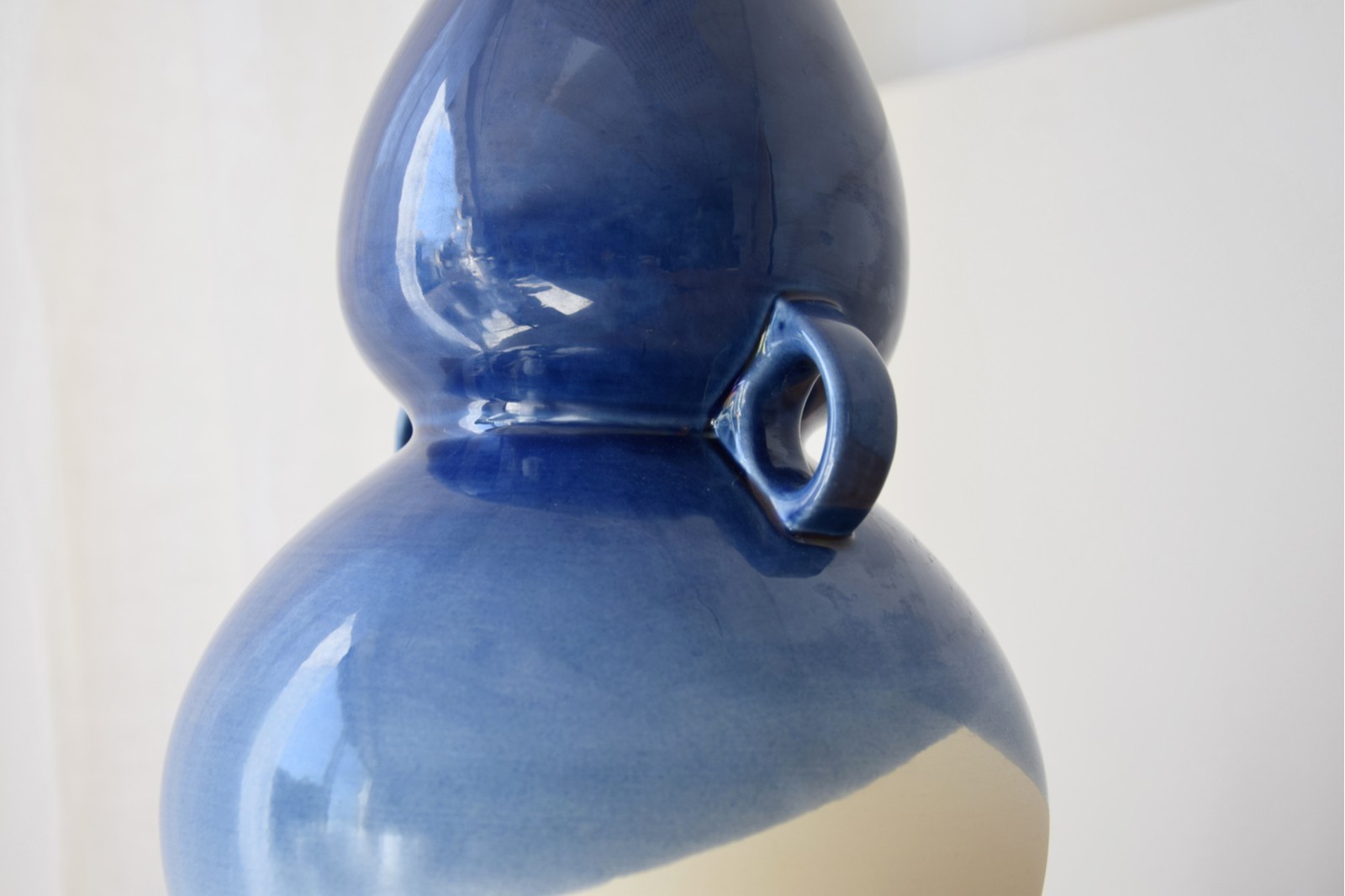 JARRON CERAMICA COL MAR. AZUL Y NATURAL