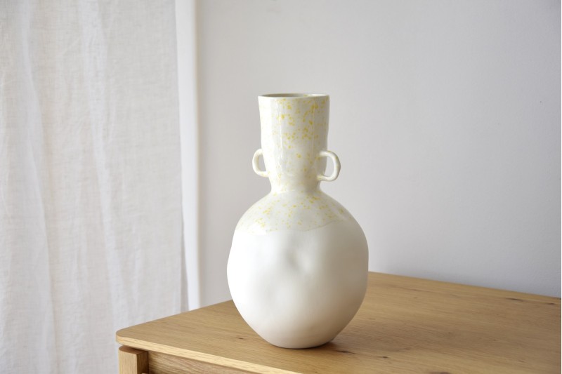 CERAMIQUE VASE ANNA: CHACOTA ET JAUNE | VP Interiorismo