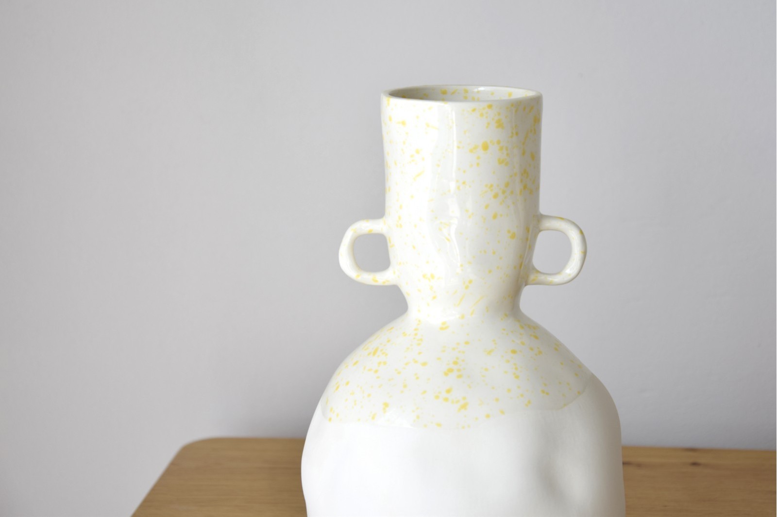 JARRON CERAMICA ANNA: CHACOTA Y AMARILLO