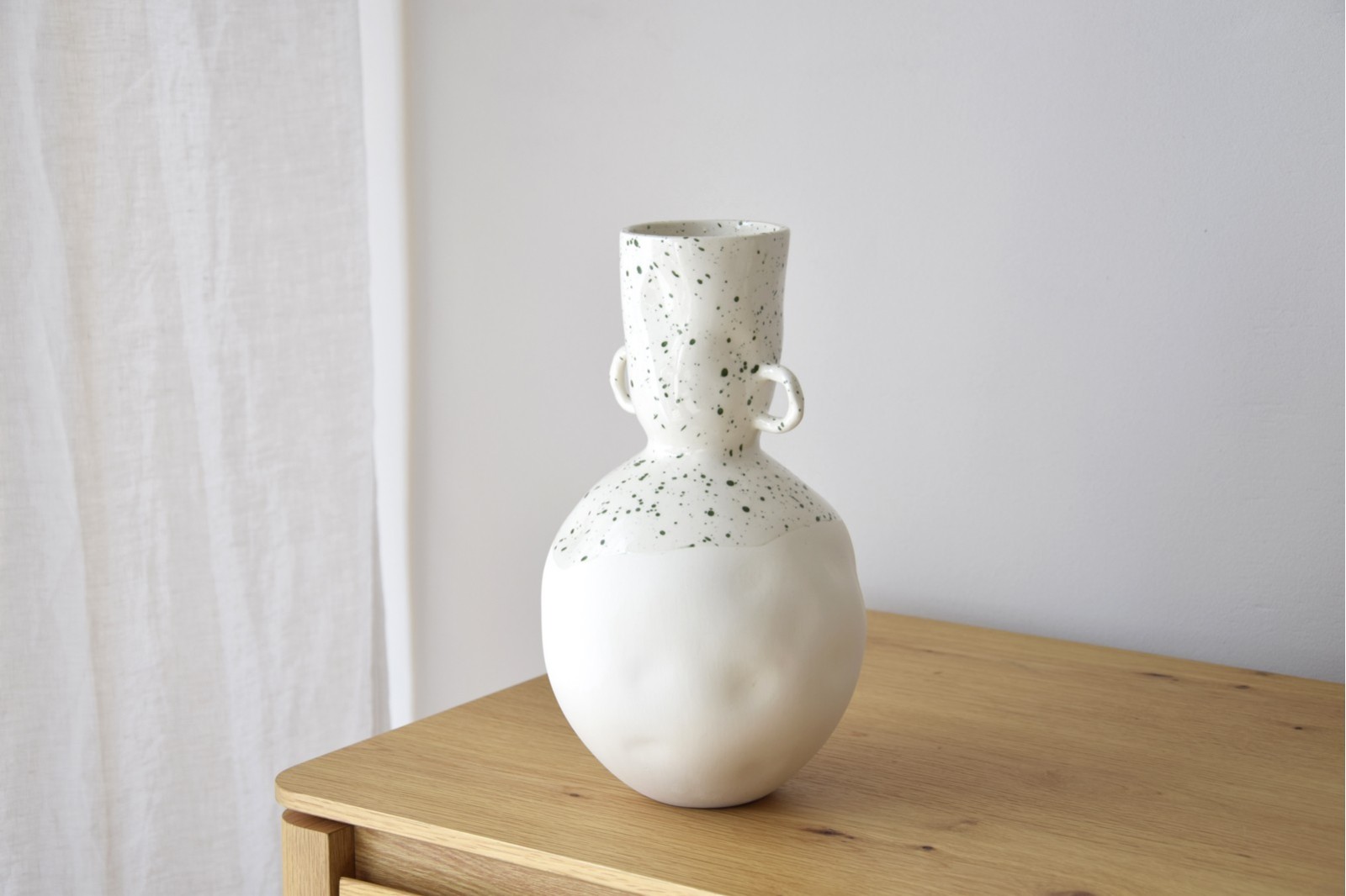 JARRON CERAMICA ANNA: CHACOTA Y VERDE