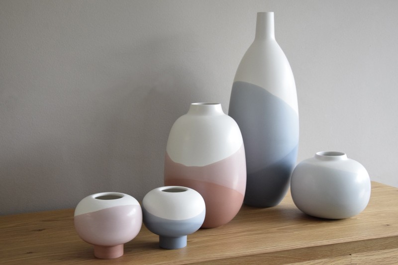 JARRON CERAMICA ROSA  MINI PE