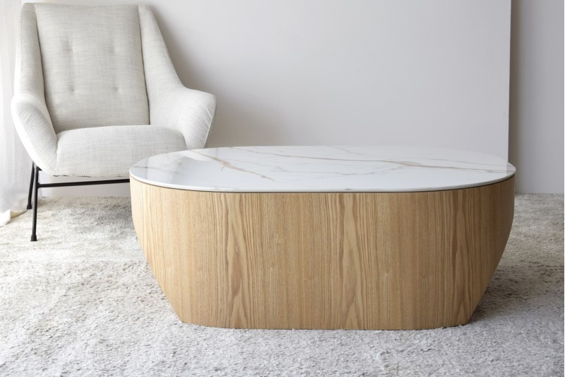 TABLE BASSE NORA. NATURELBLANCOCRE | VP Interiorismo