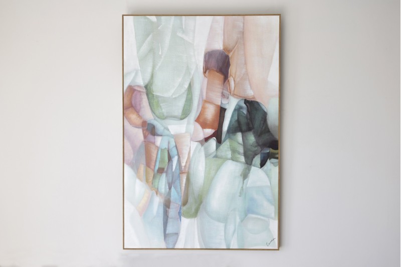 ABSTRACT PAINTING ALEGRA N.4 WITH FRAME | VP Interiorismo