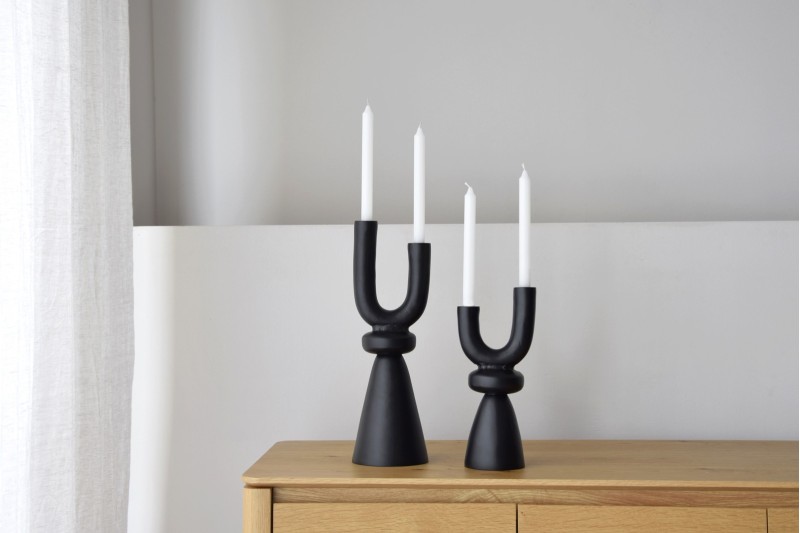 COLLECTION DUO : CHANDELIERS EN MÉTAL NOIR | VP Interiorismo