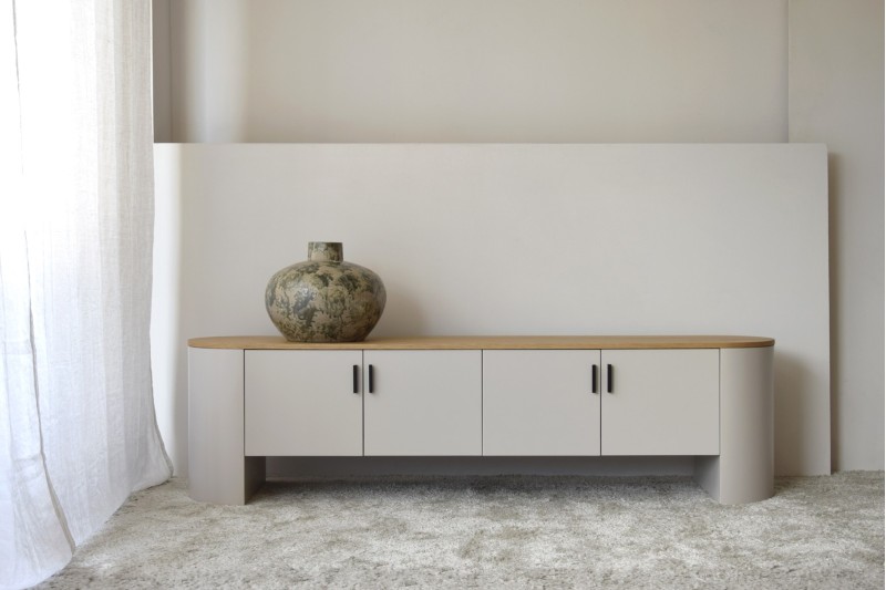 MUEBLE TV COL.TEA. GRIS ARENA Y ROBLE