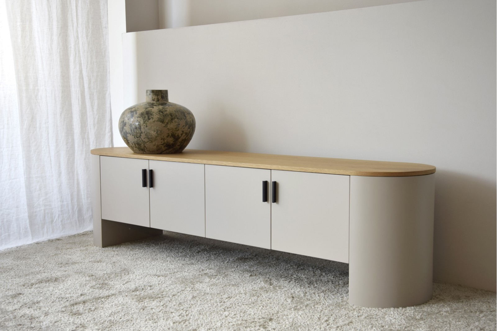 MUEBLE TV COL.TEA. GRIS ARENA Y ROBLE