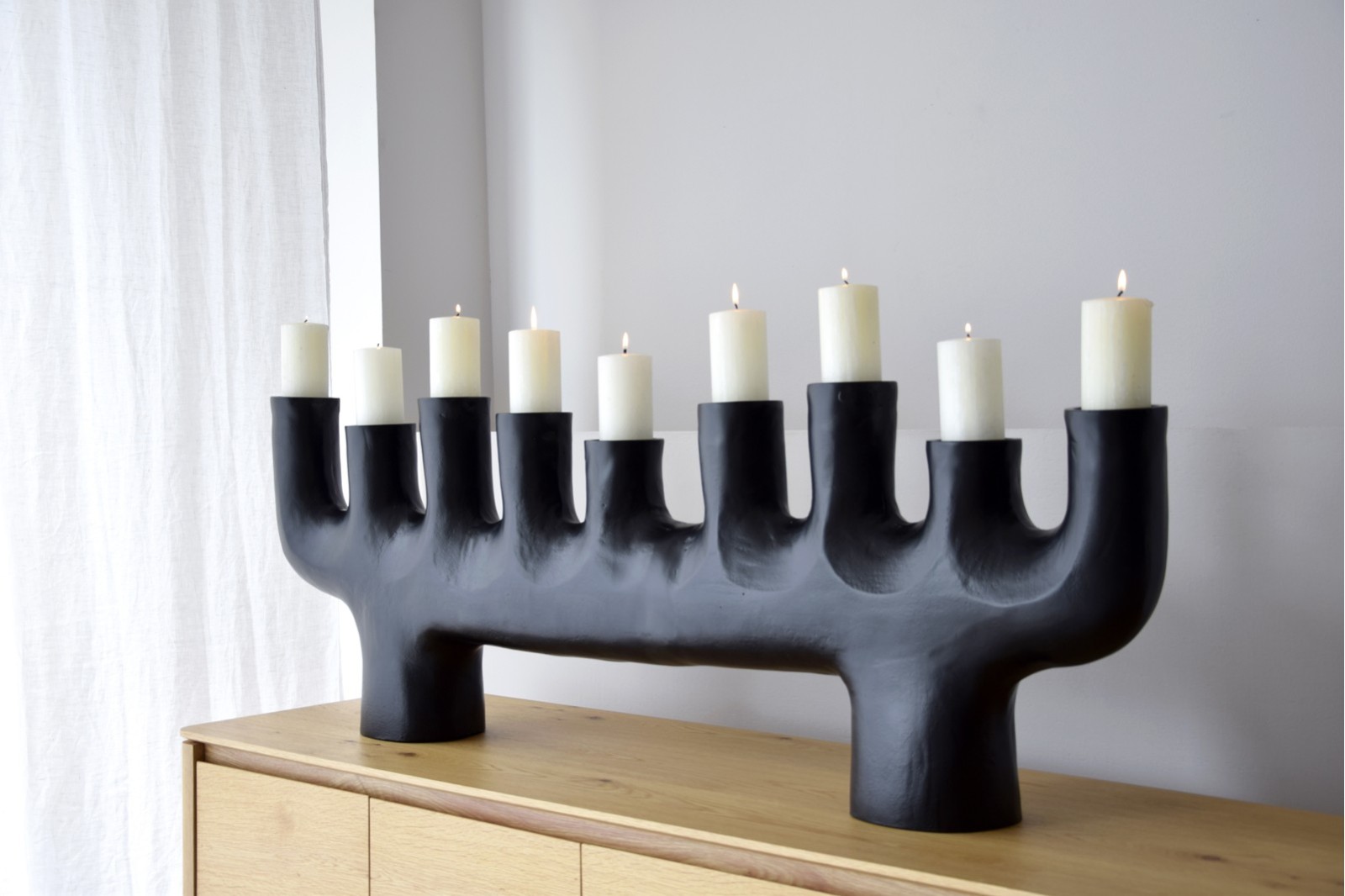 CANDELABRO TOTEM N.2. METAL.NEGRO