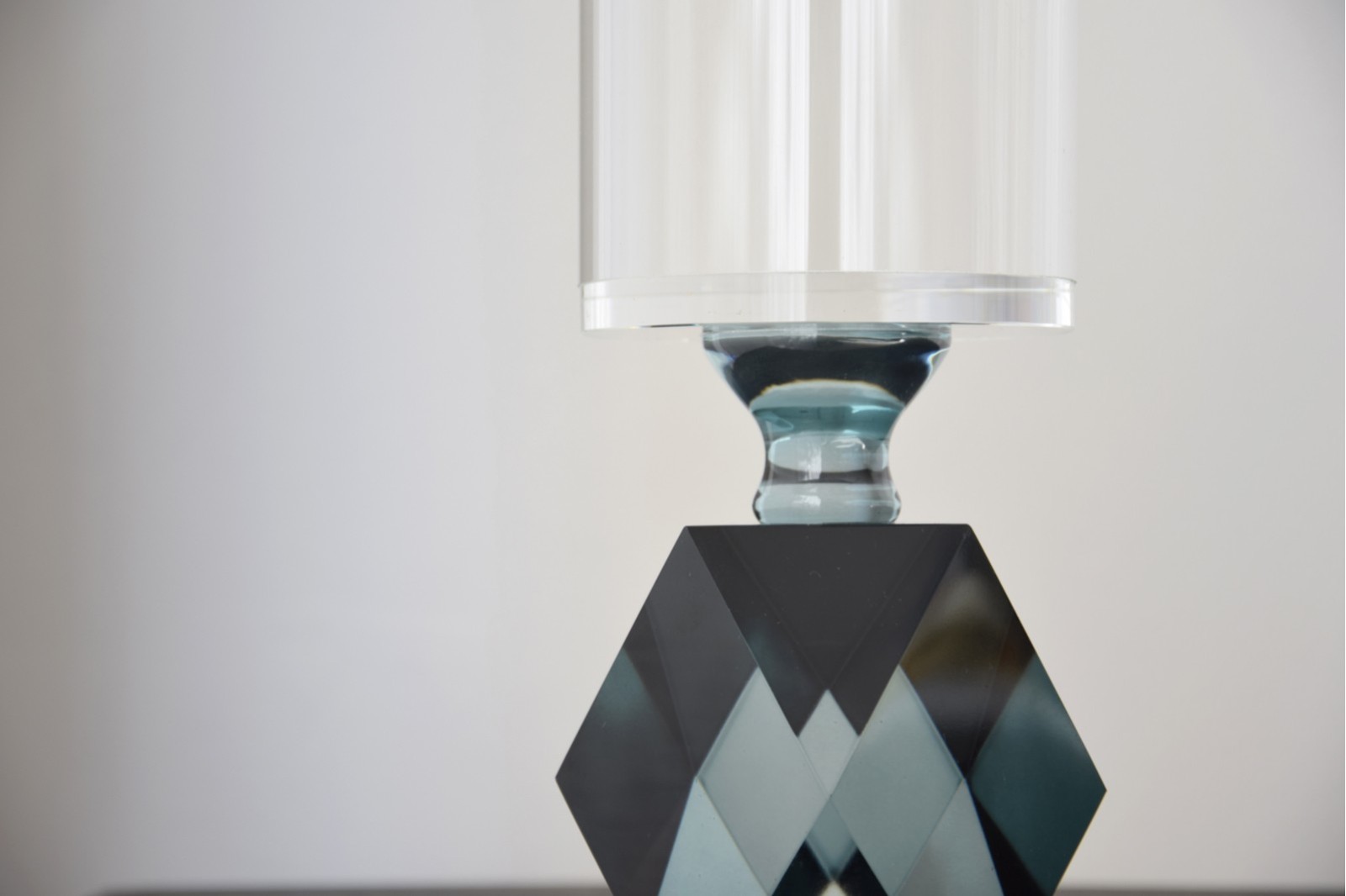 CANDELABRO CRISTAL AZUL VERDOSO