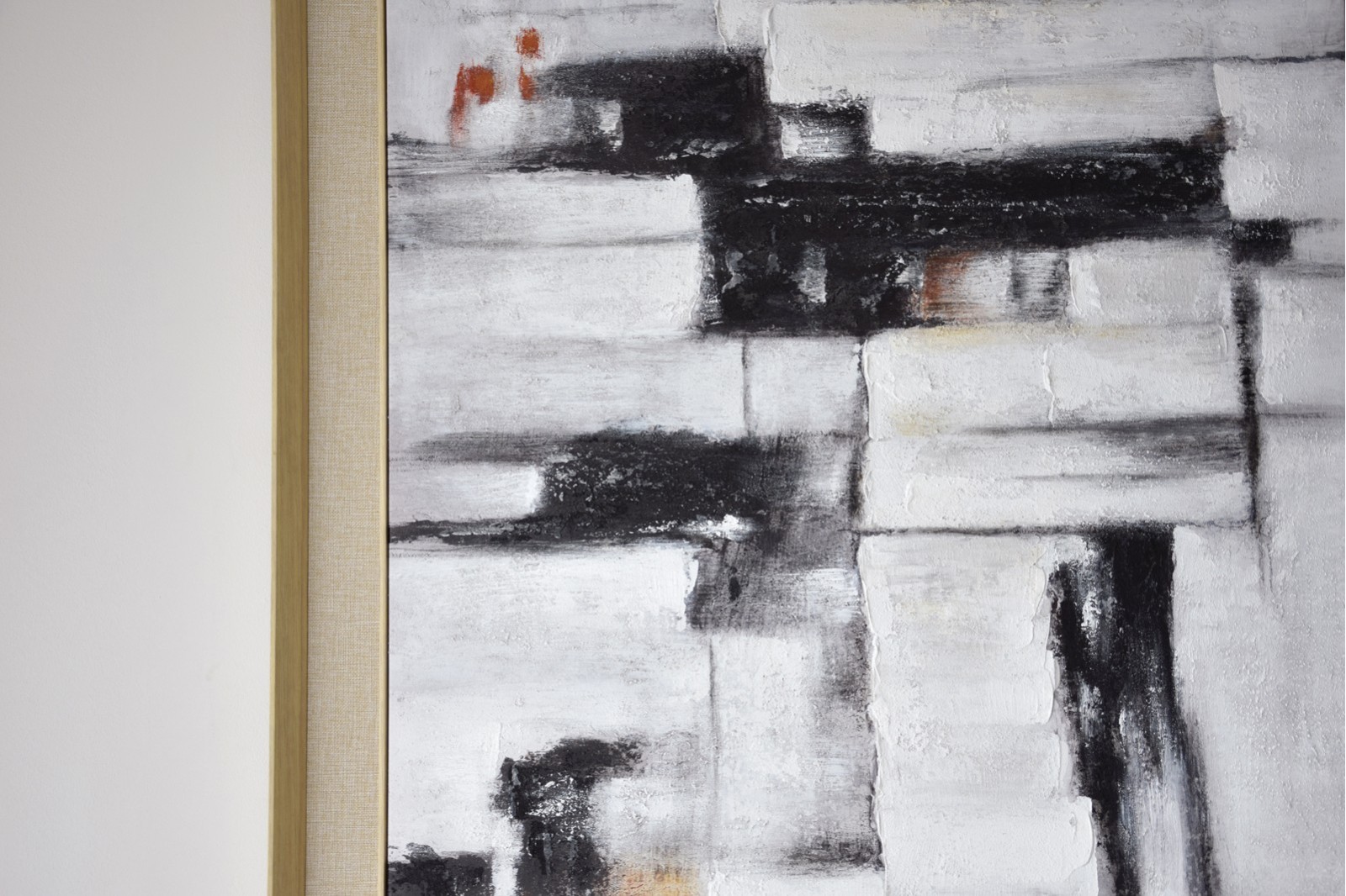 CUADRO TEXTURA BLANCO NEGRO 2.MARCO LINO