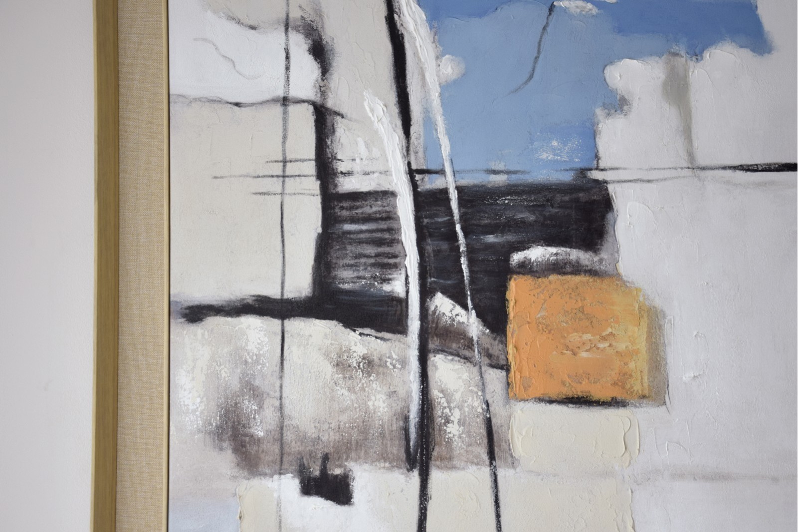 CUADRO TEXTURA AZUL NEGRO1. MARCO LINO