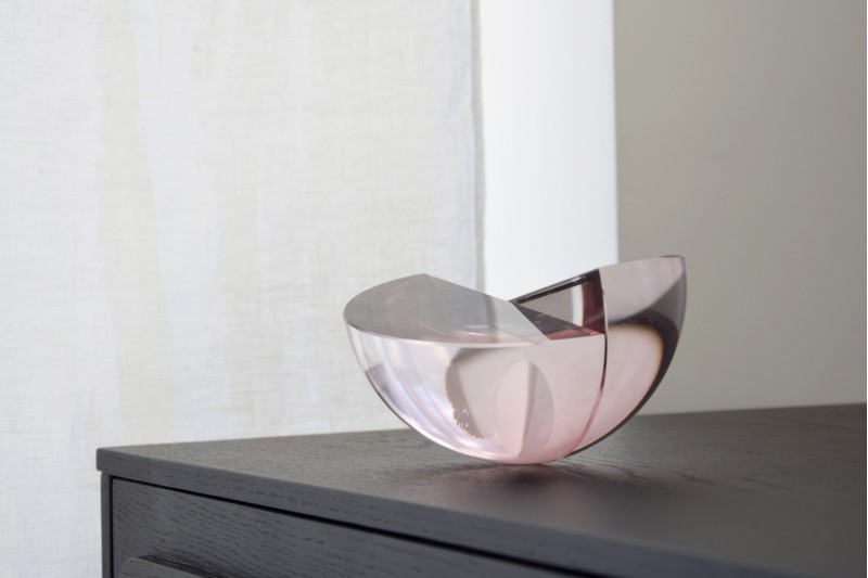 HEMISPHERE DE CRISTAL COULEUR ROUGE BORDEAUX.LG | VP Interiorismo