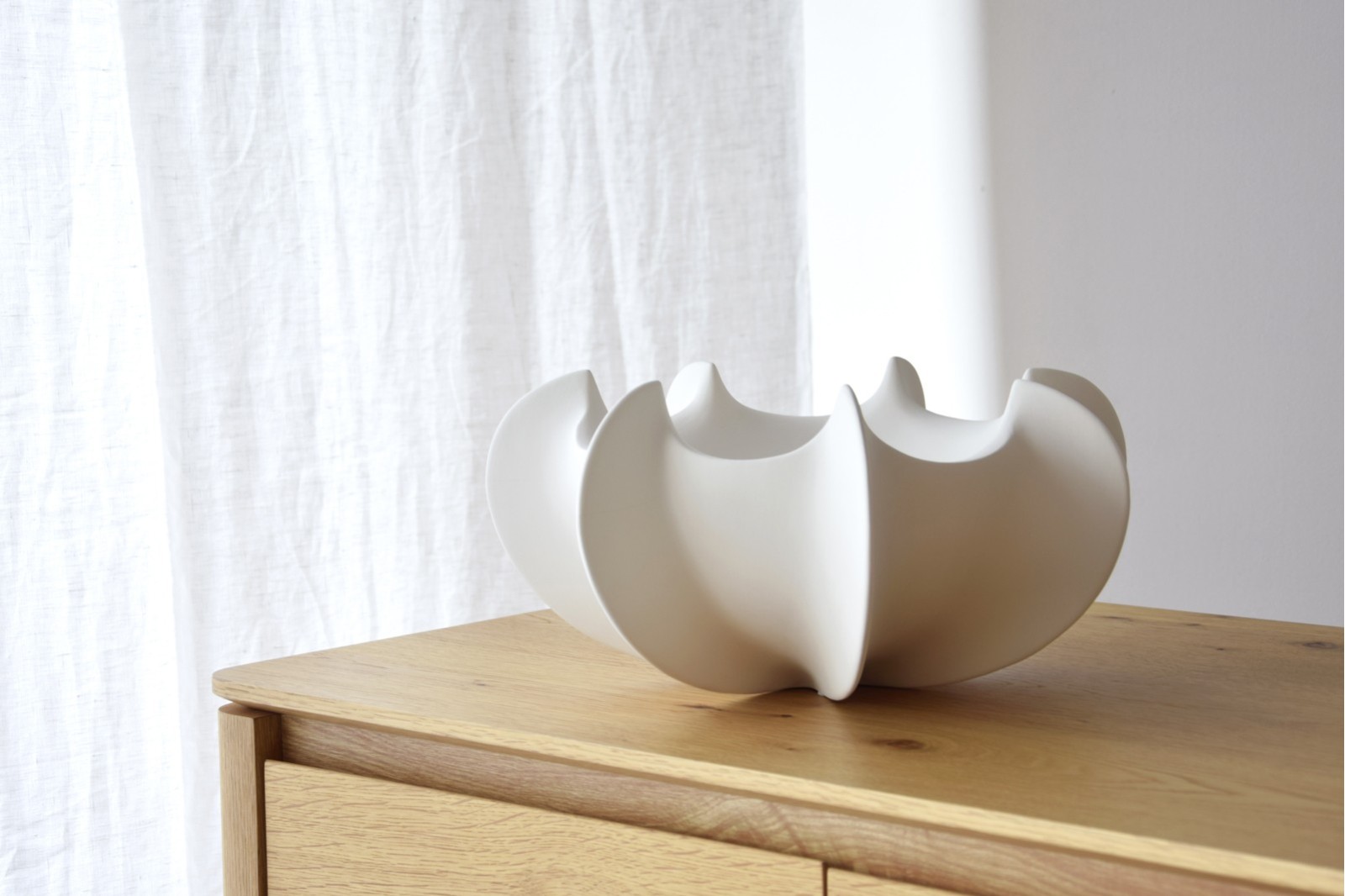 CENTRO CERAMICA CORAL. BLANCO.