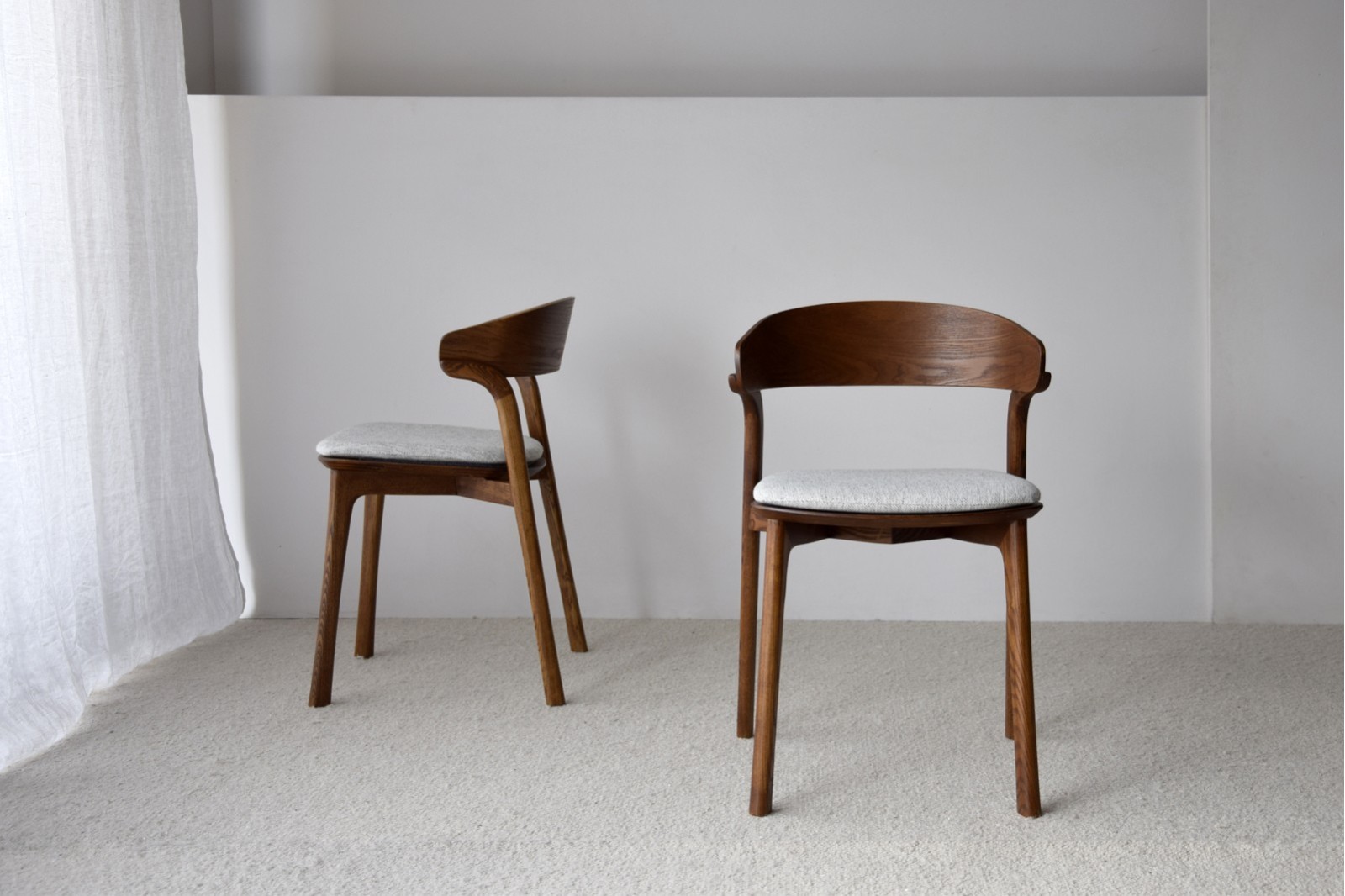 SET 2 SILLAS EMMA. MADERA.MARRON GRIS