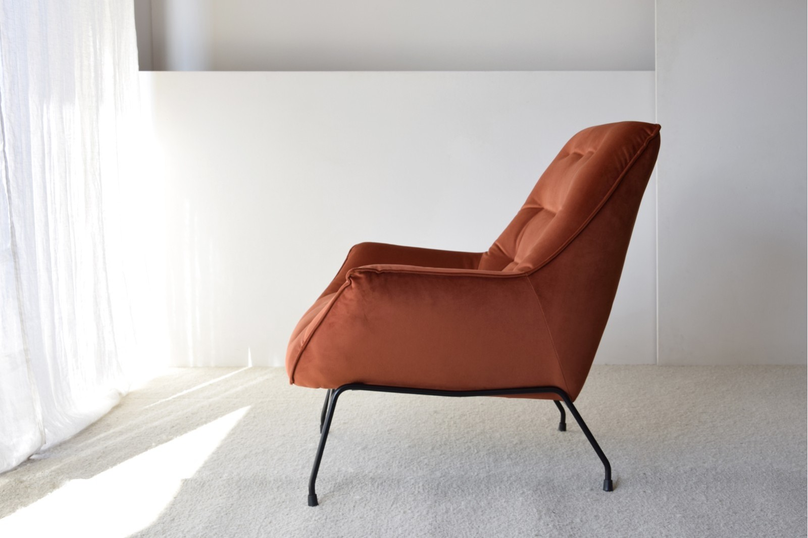 BUTACA RESPALDO ALTO TERCIOPELO ROJO