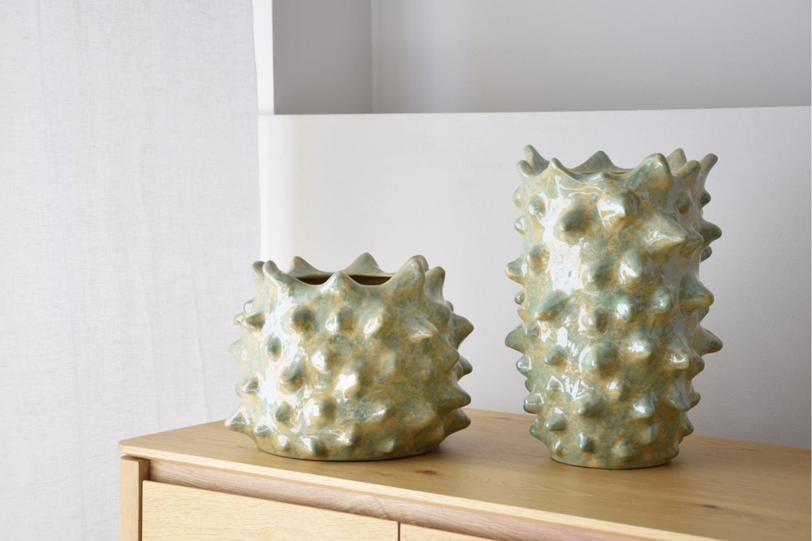 COLECCIÓN SOLAR VERDE: JARRONES CERÁMICA