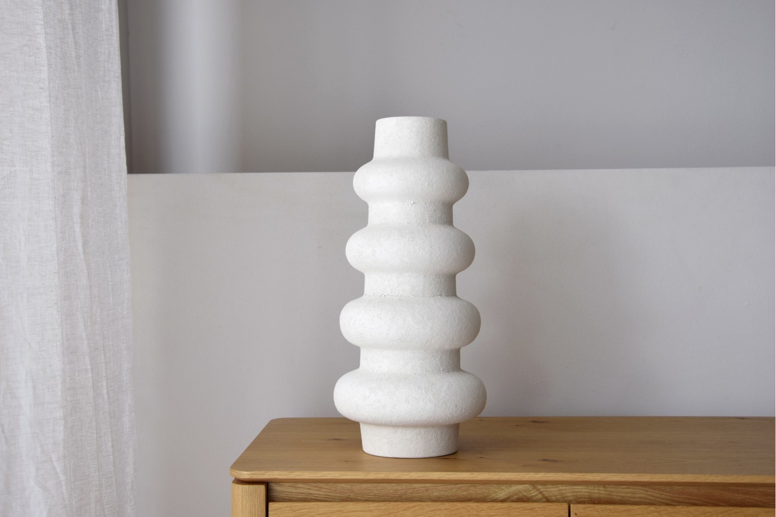 JARRON CERAMICA COL. SONG. BLANCO. ALTO