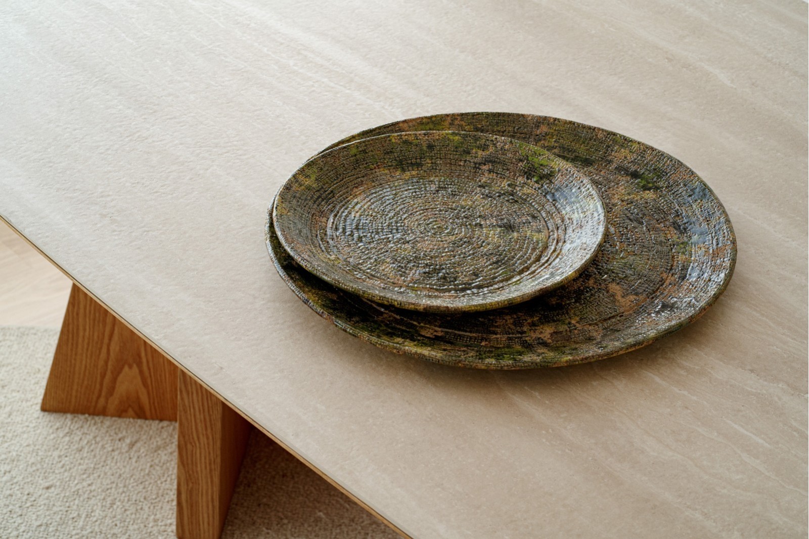 CENTRO MESA CERAMICO COLECCION MUSGO. PQ