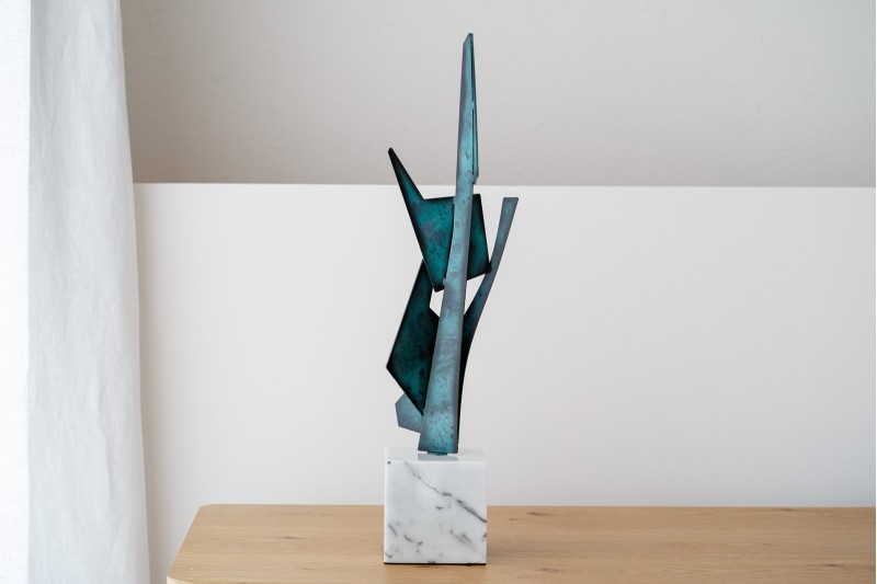 SCULPTURE ABSTRACTION N2.GREEN AND BLUE | VP Interiorismo