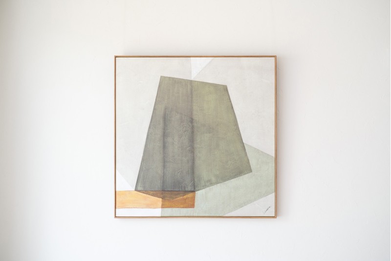 ABSTRACT PAINTING SHADOWS IN GREEN N1 | VP Interiorismo