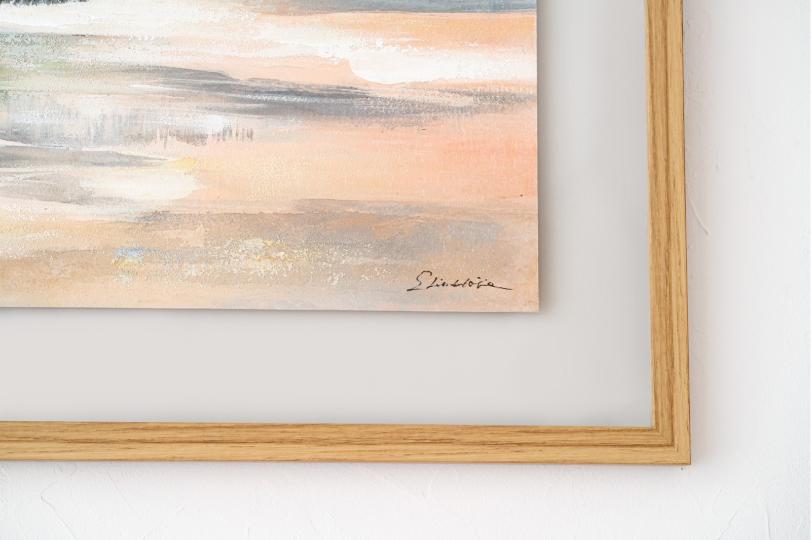 CUADRO ABSTRACTO HORIZONTE N2. OCRE GRIS