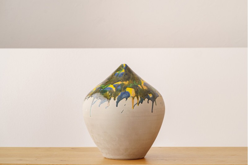 JARRON CERAMICA COLECCION BOSQUE. BAJO