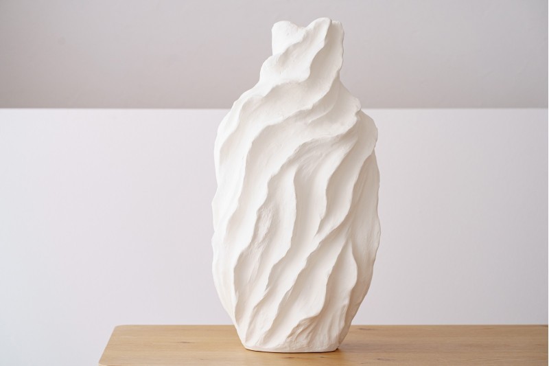 VASE NOVA EN CERAMIQUE. BLANC. HAUT | VP Interiorismo
