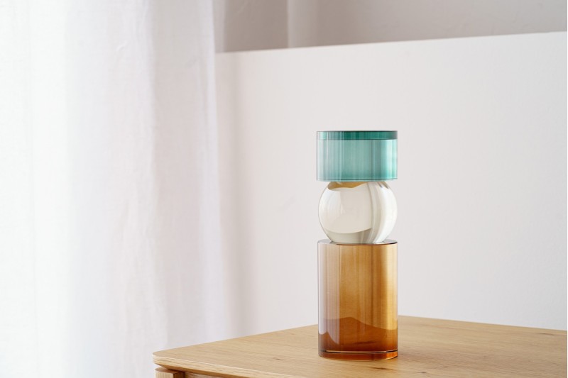 COLOURED CRYSTAL CANDLE HOLDER. SMALL | VP Interiorismo