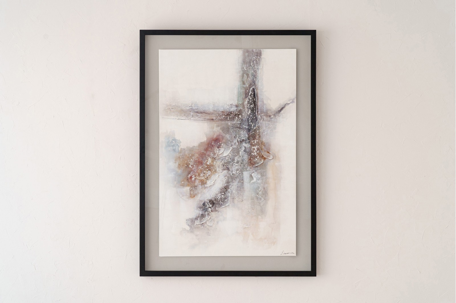 CUADRO ABSTRACTO UMBRIO N1.NEGRO OCRE