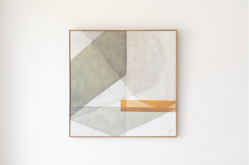 TABLEAU ABSTRAIT OMBRES EN VERT N2 | VP Interiorismo