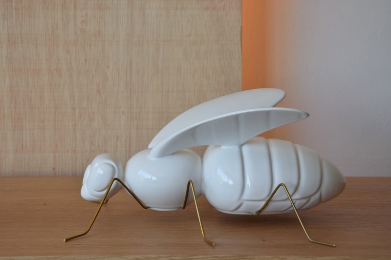 SCULPTURE D-ABEILLE. CERAMIQUE. BLANC BRILLANT | VP Interiorismo