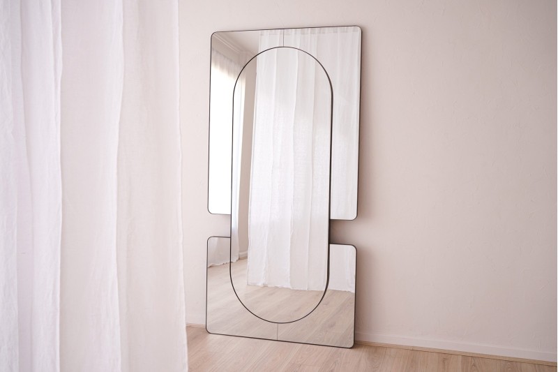 ESPEJO DECORATIVO DE SUELO N2. METAL